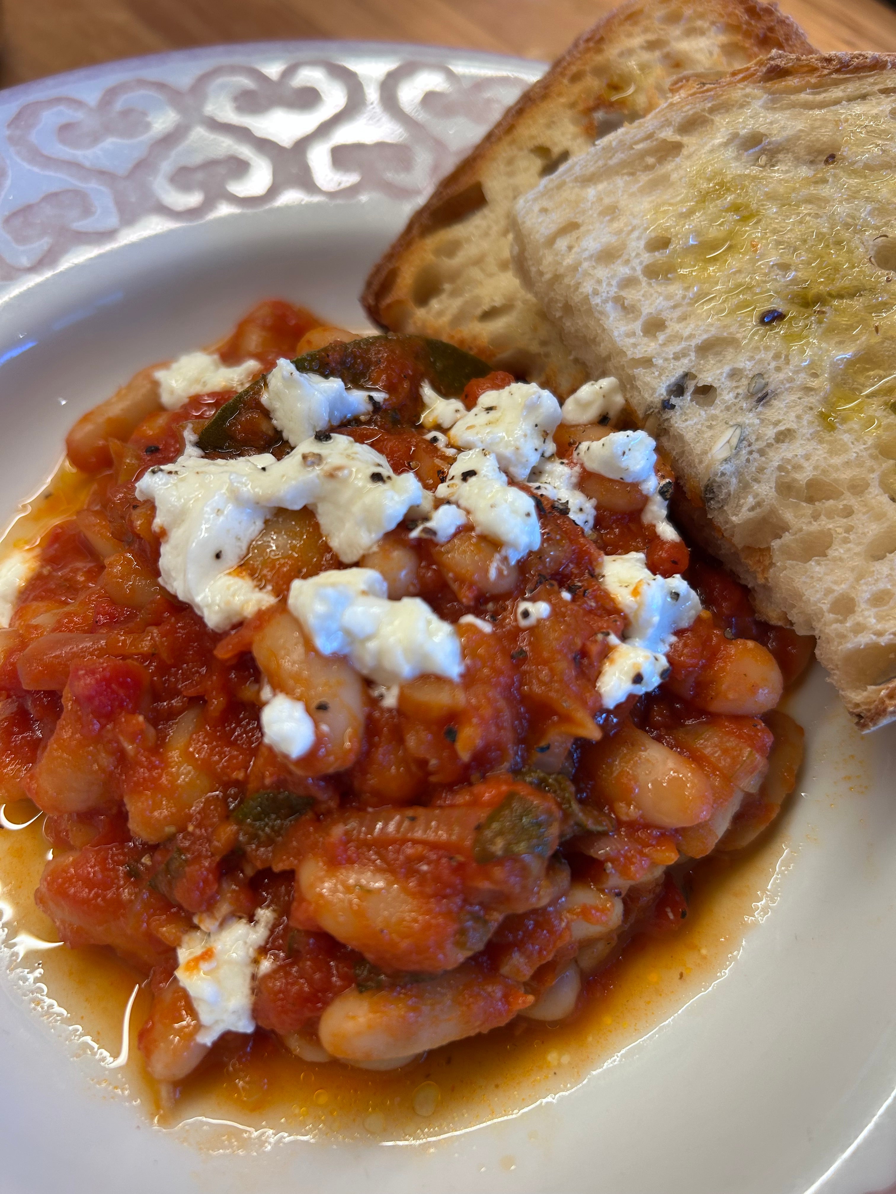 Cannellini Beans With Chorizo - Serves Two - Vegan Option Available