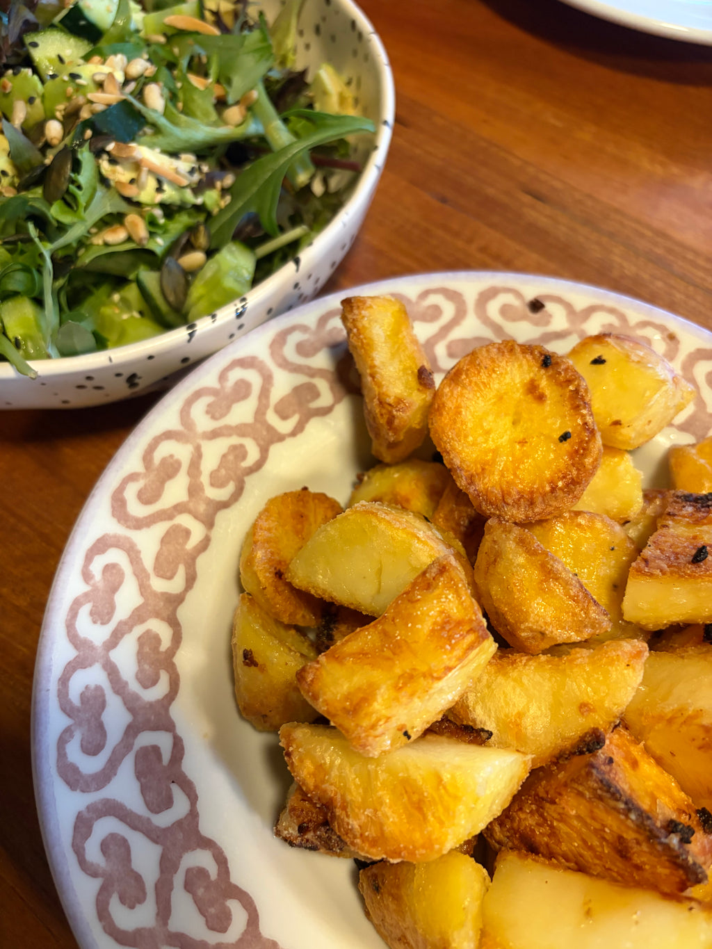 FAMILY DINNER - Chicken Meatballs With Sweet Parsnip & Pomegranate Molasses, Garlic Potatoes, Sumac Yoghurt & Salad - Serves 4