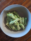 Green (slime frog) pasta.